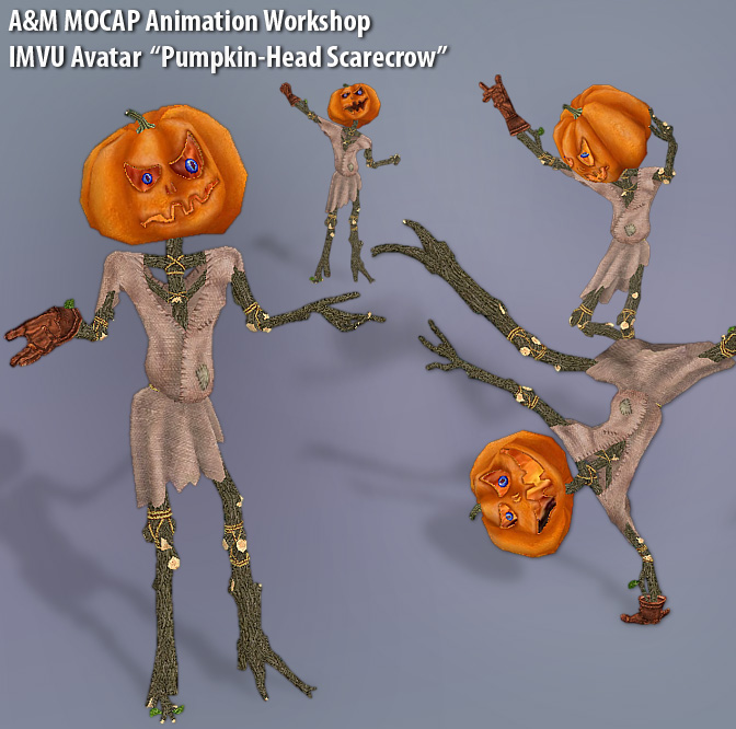 Pumpkin-head scarecrow